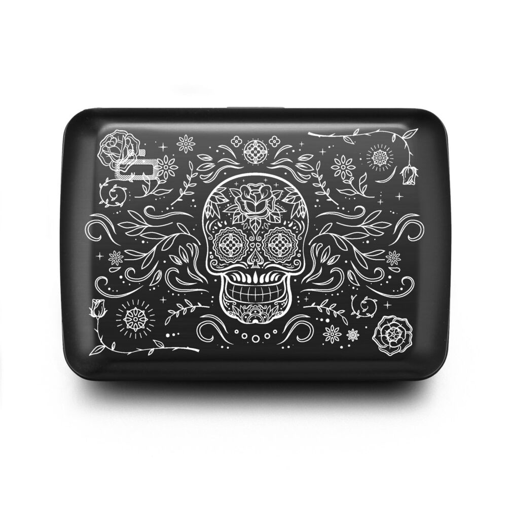 4569 Aluminum card holder with metal lock, RFID protection against fraud
